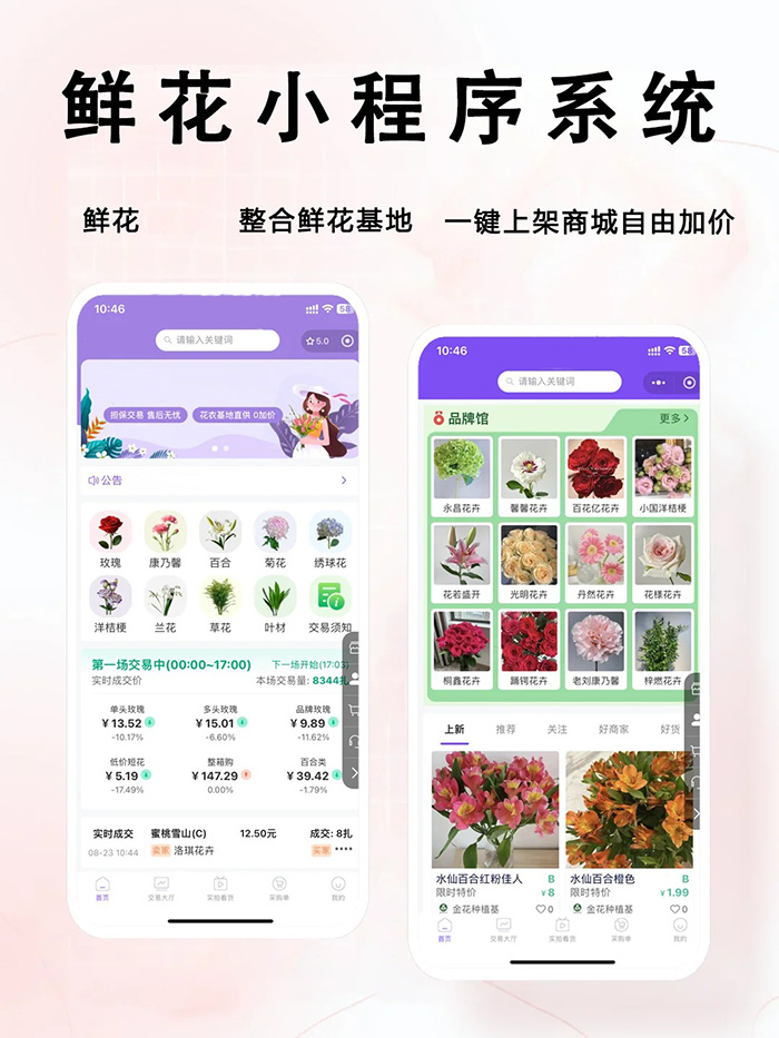 鮮花批發(fā)小程序軟件系統(tǒng)開發(fā)定制